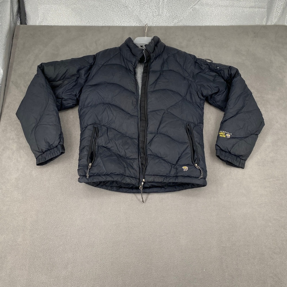 Mountain Hardwear Womens Black Down Puffer Jacket Fleece Lined OL1823 Small - Picture 1 of 9